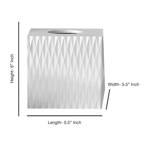 Wave White Tissue Holder