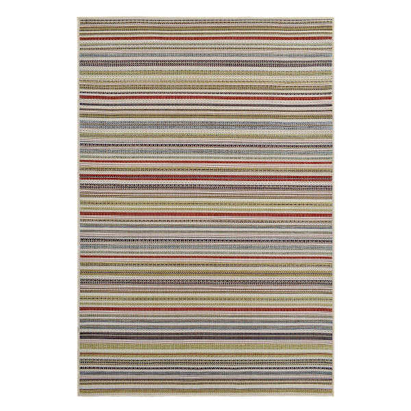 (E531) Magic Multicolor Striped Outdoor Area Rug, 5x7