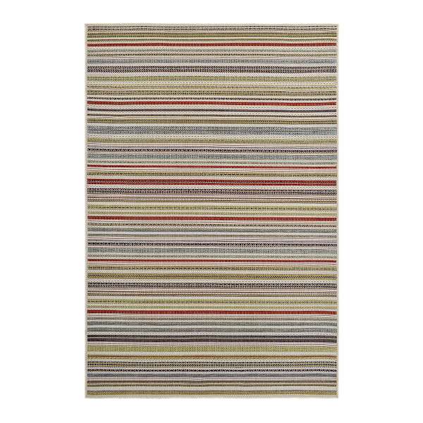 (E531) Magic Multicolor Striped Outdoor Accent Rug, 2x4