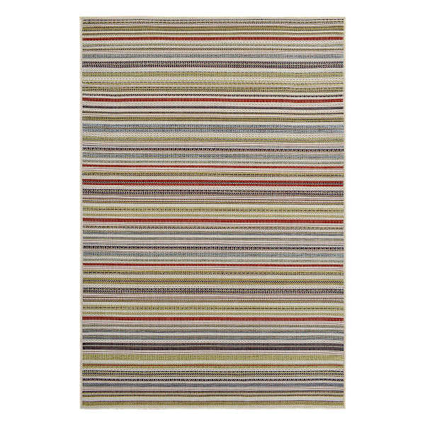 (E531) Magic Multicolor Striped Outdoor Accent Rug, 3x5