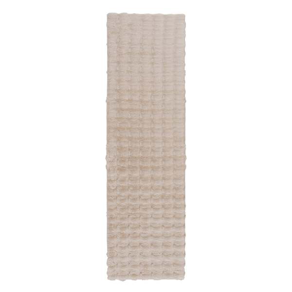 (B883) Crosby St. Beige Bebel Faux Fur Runner, 2x7