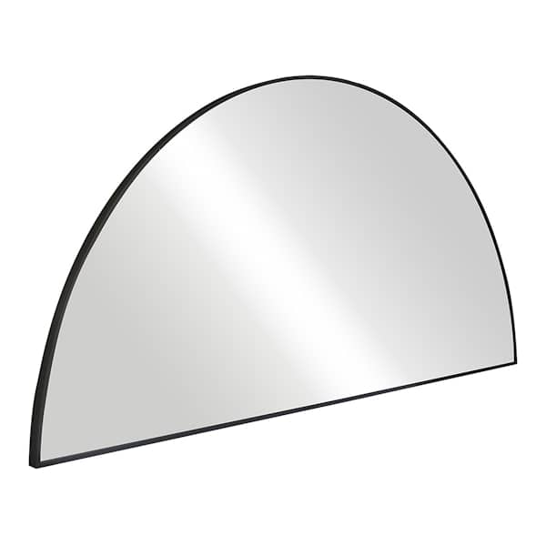 Half Moon Black Wall Mirror, 18x36