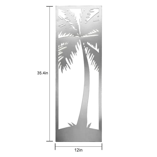 Found & Fable Silver Iron Palm Wall Decor, 35"
