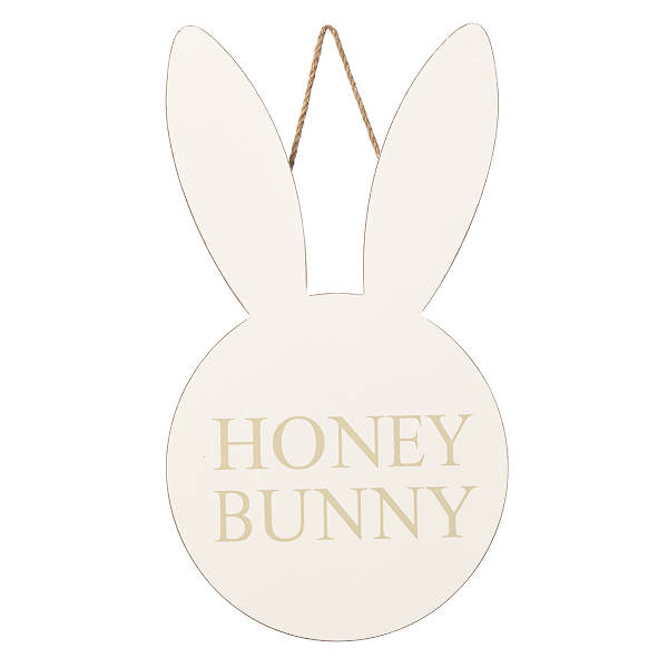 Honeybloom Wooden Honey Bunny Wall Sign, 18"