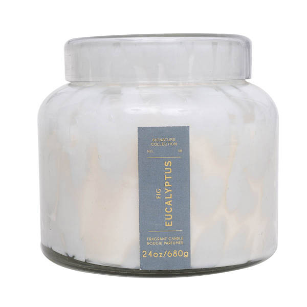 Fig Eucalyptus Scented Confetti Glass Jar Candle, 24oz