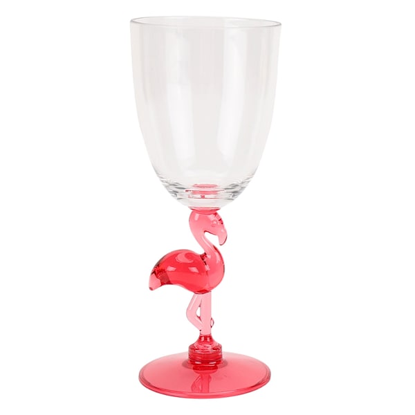 Flamingo Stemmed Acrylic Wine Glass