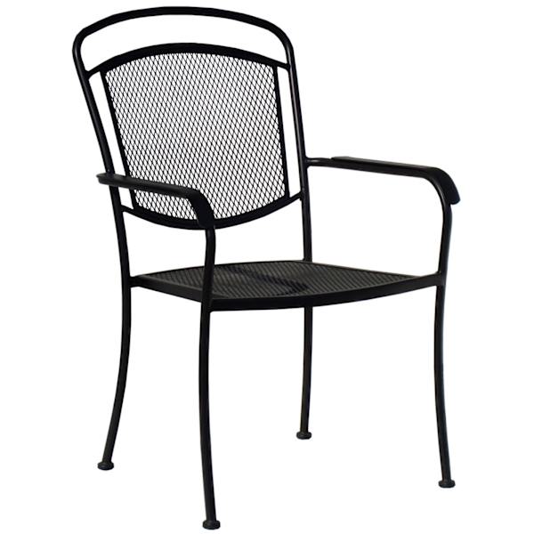 Black Steel Wrought Iron Patio Chair