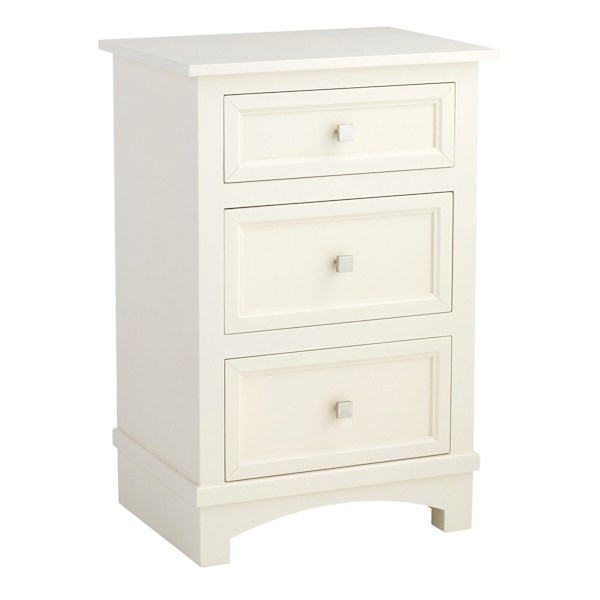 3-Drawer Providence Rachel Wooden Cabinet, White