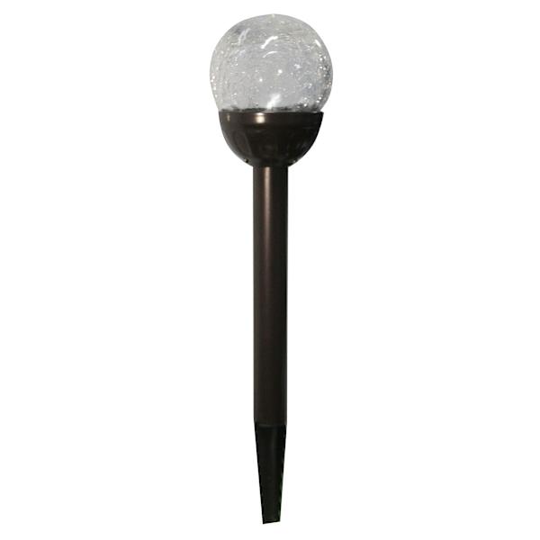 Solar Clear Crackle Small Globe Pathway Light