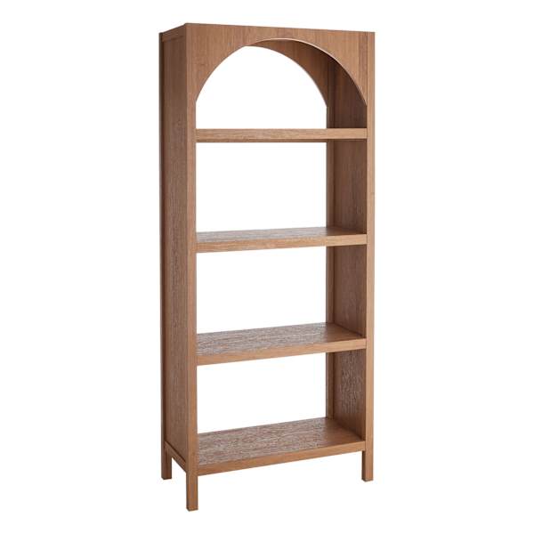 Honeybloom Blair Wooden Shelf, Rustic Natural