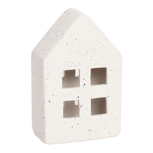 Honeybloom White Ceramic House Table Decor, 6"