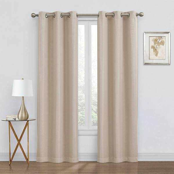 2-Pack Denver Beige Blackout Grommet Curtain Panels, 63"