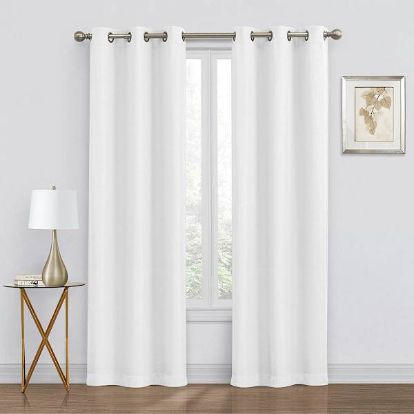 2-Pack Denver White Blackout Grommet Curtain Panels, 95"