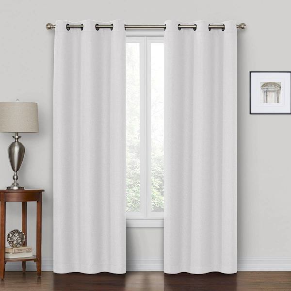 Rockwell Light Tan Blackout Grommet Curtain Panel, 84"