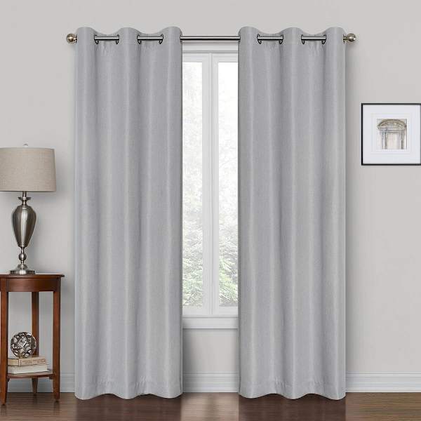 Rockwell Silver Blackout Grommet Curtain Panel, 84"