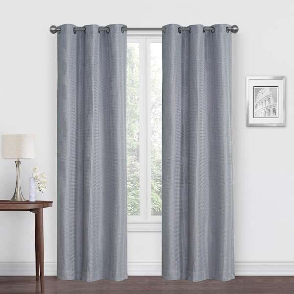 Morisson Silver Blackout Grommet Curtain Panel, 84"