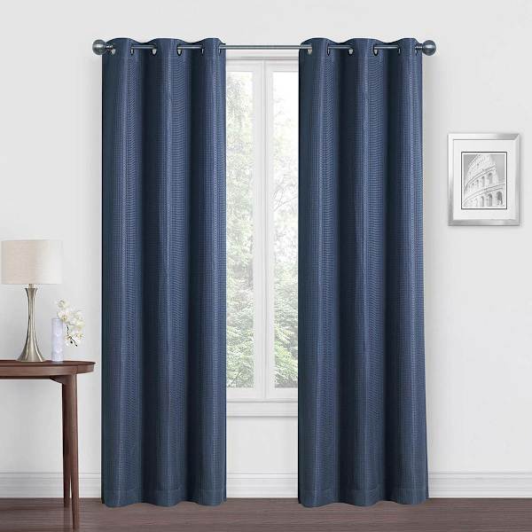Morisson Navy Blackout Grommet Curtain Panel, 84"