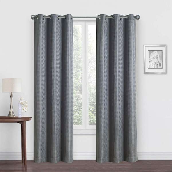 Morisson Grey Blackout Grommet Curtain Panel, 84"