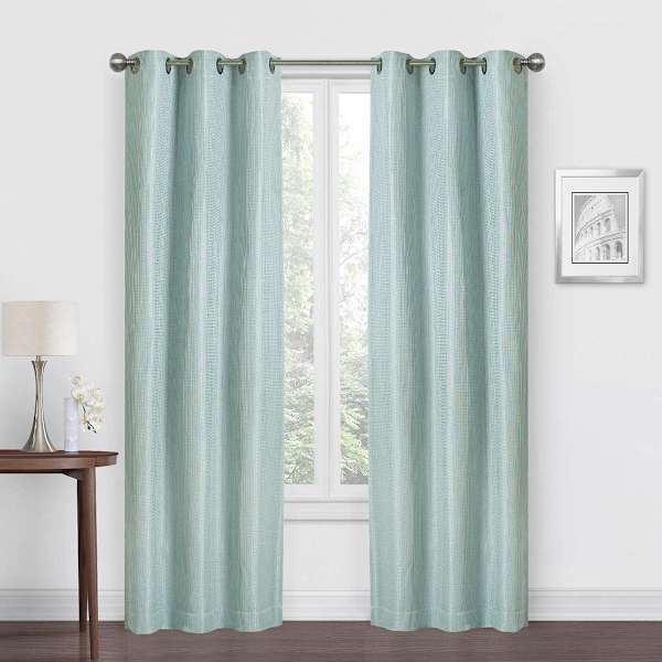 Morisson Blue Blackout Grommet Curtain Panel, 84"