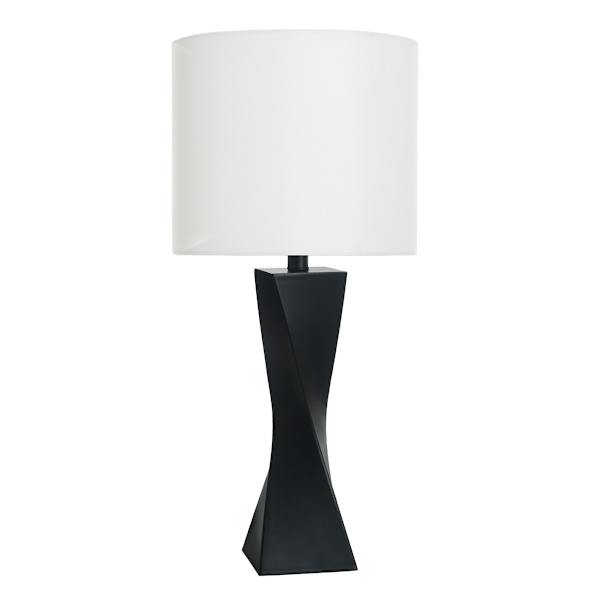 Black Twist Medium Table Lamp, 20"