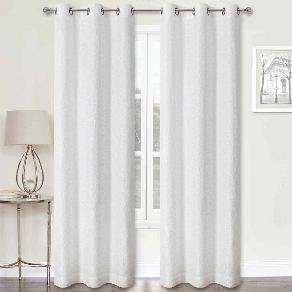 Koa White Light Filtering Grommet Curtain Panel Set, 95"