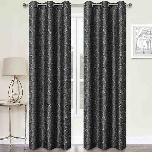 2-Pack Cillian Black Light Filtering Grommet Curtain Panel Set, 95"