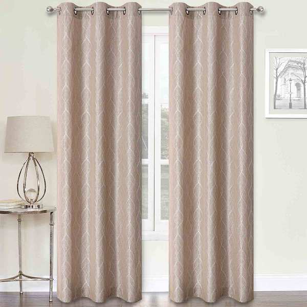 2-Pack Cillian White Light Filtering Grommet Curtain Panel Set, 84"
