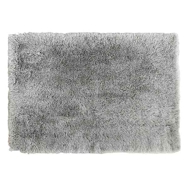 Grey Faux Fur with Lurex Accent Rug, 31x44