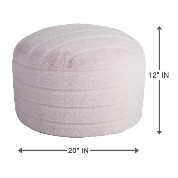 Channeled Pouf, Lavender