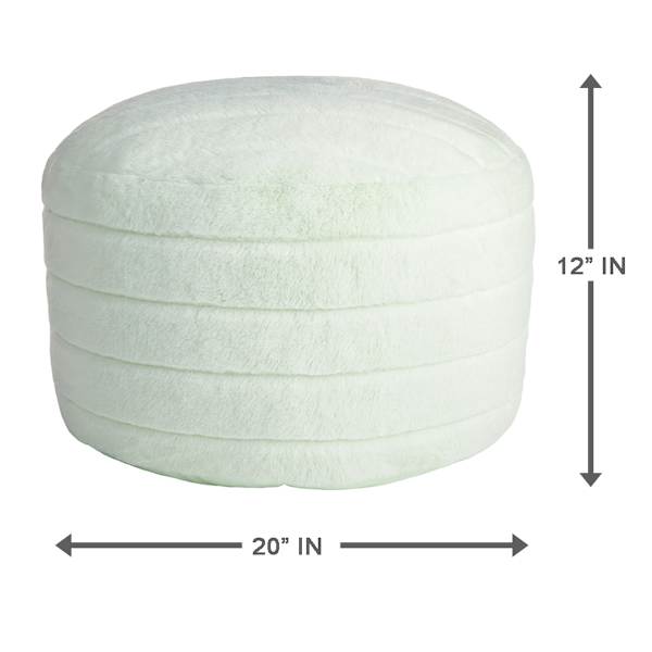 Channeled Pouf, Mint