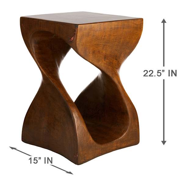 Twist Accent Table, Walnut Finish