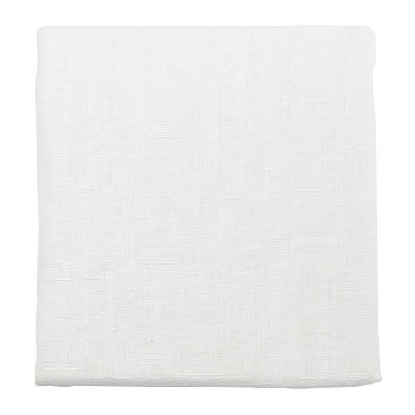 White with Multi-Grey Stripes Tablecloth, 70"