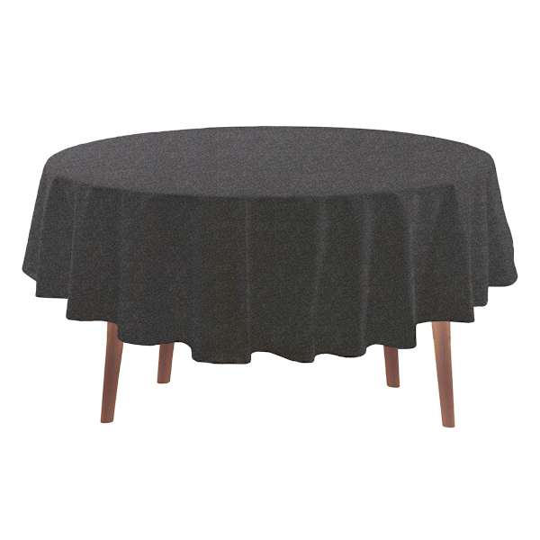 Round Black & Grey Mix Feast Tablecloth, 70"