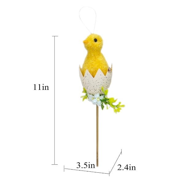 Homespun Easter Chick Pick, 11"