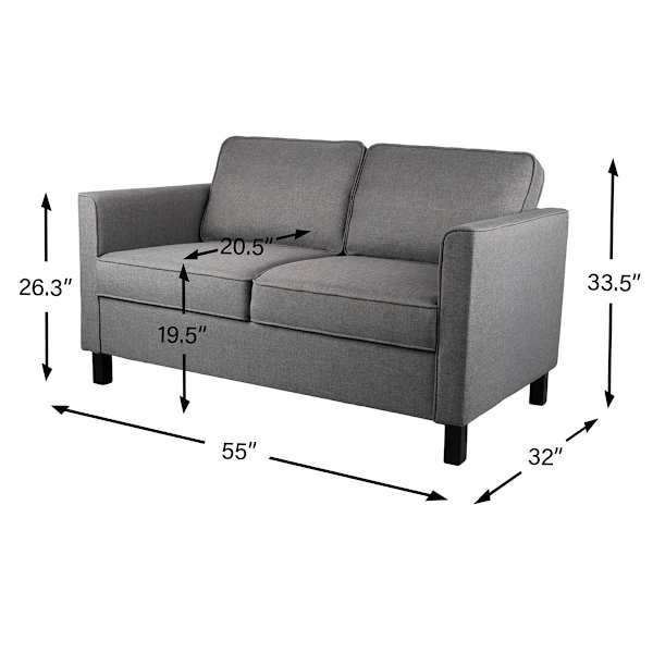 Drew Loveseat, Charcoal