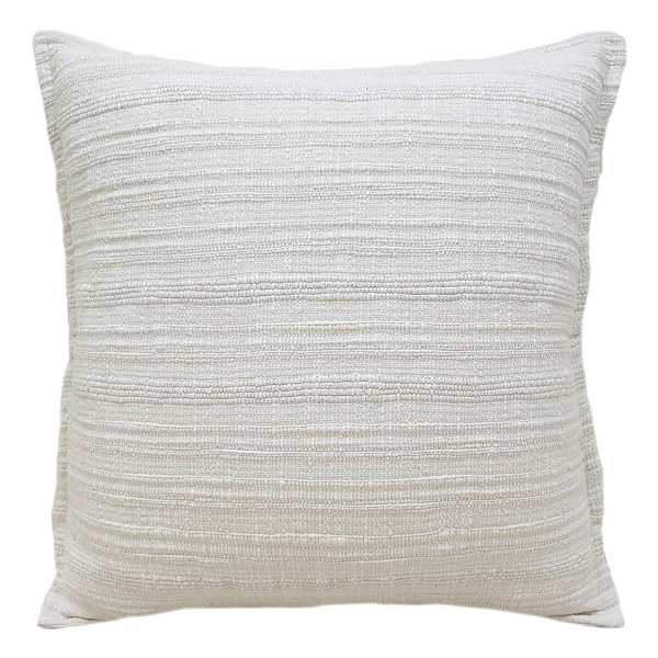 Honeybloom White Striped Slub Throw Pillow, 18"
