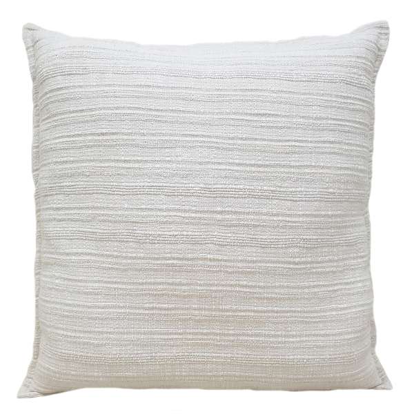 Honeybloom White Striped Slub Euro Throw Pillow, 24"
