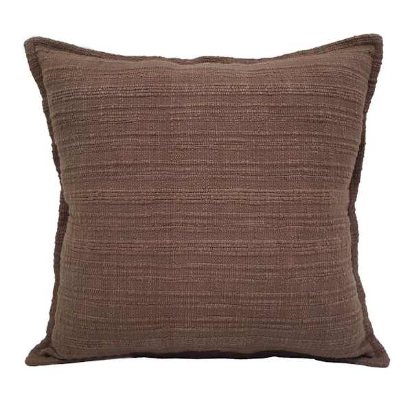 Honeybloom Brown Striped Slub Throw Pillow, 18"