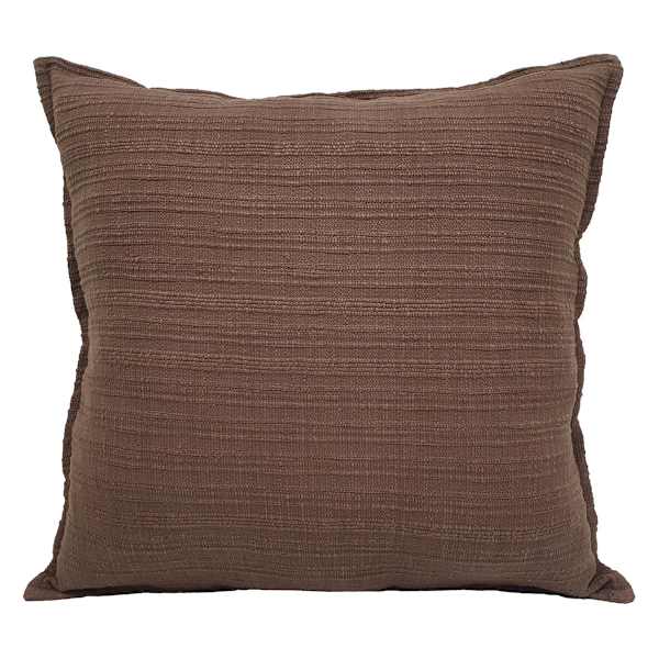 Honeybloom Brown Striped Slub Euro Throw Pillow, 24"