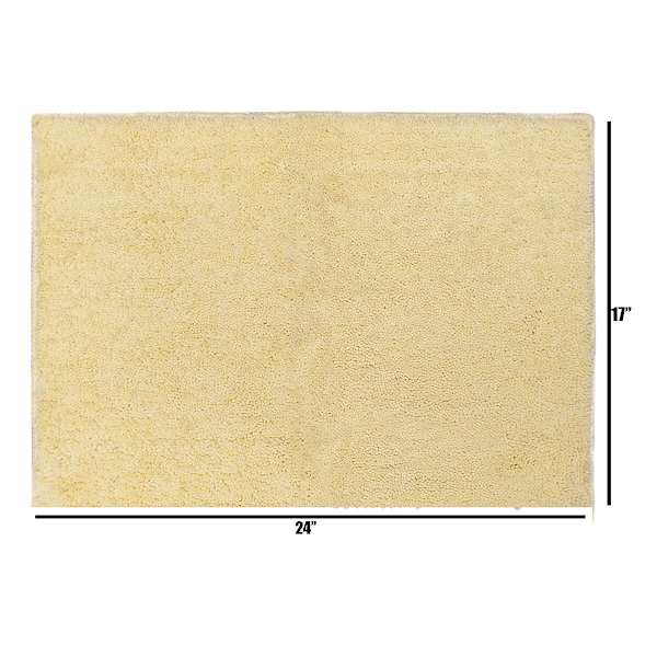 Essential Cut Pile Yellow Bath Rug, 17x24