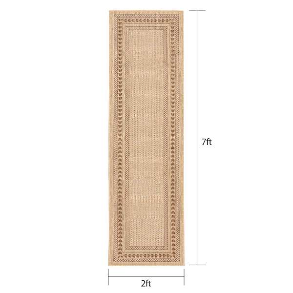 (E523) Providence Santorini Sutton Natural Outdoor Runner, 2x7