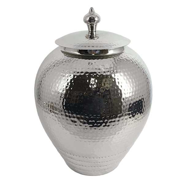 Found & Fable Hammered Metal Ginger Jar, 14"