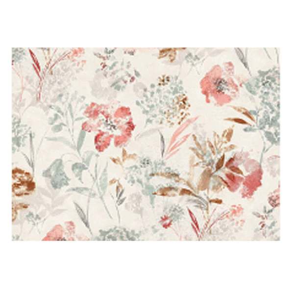 Coral Floral Fields Easy Care Tablecloth, 60x104