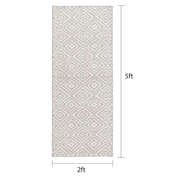 Grey & Ivory Classic Loop Accord Runner, 2x5