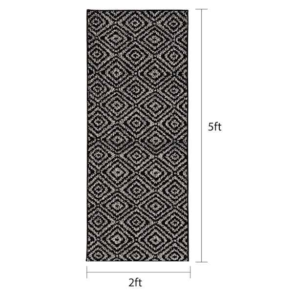 Dark & Light Grey Classic Loop Accord Runner, 2x5