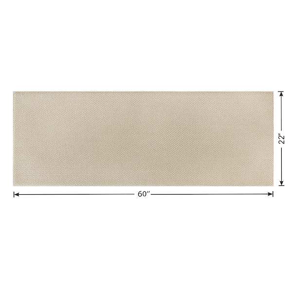 Tan Memory Foam Bath Runner, 22x60
