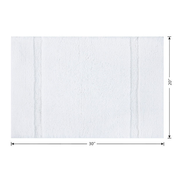 Providence Orion White Cotton Bath Rug, 20x30