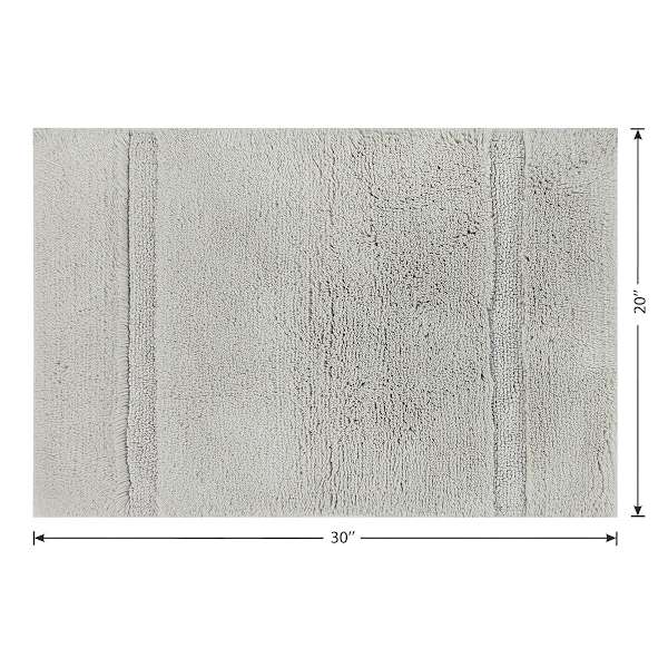 Providence Orion Grey Cotton Bath Rug, 20x30