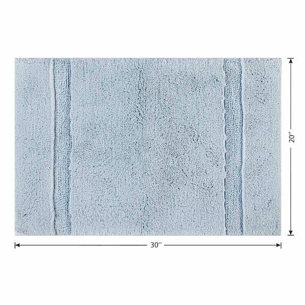 Providence Orion Light Blue Cotton Bath Rug, 20x30