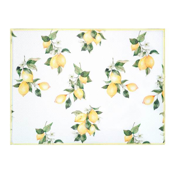 Yellow Lemon Print Drying Mat